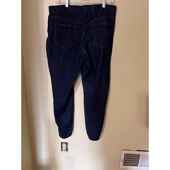 Lands End Womens Denim Jeans Size 16 Petite Wlastic Waist pull on stretch - Picture 2 of 15